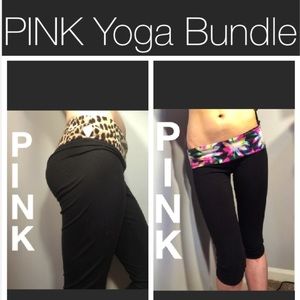 (2) Gently Worn PINK Victoria's Secret Yoga Bundle